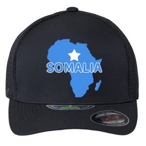 Somalia Somali Pride Flag Map Africa Print Flexfit Unipanel Trucker Cap