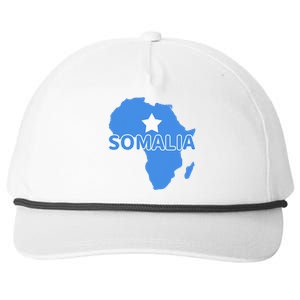 Somalia Somali Pride Flag Map Africa Print Snapback Five-Panel Rope Hat