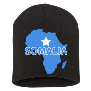 Somalia Somali Pride Flag Map Africa Print Short Acrylic Beanie