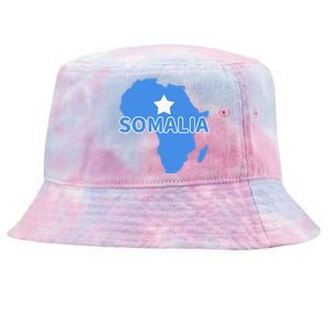 Somalia Somali Pride Flag Map Africa Print Tie-Dyed Bucket Hat