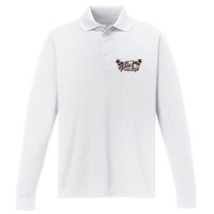 Surfing Surf Paradise Palm Beach Tropical Gift Performance Long Sleeve Polo