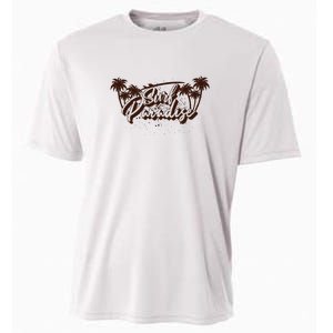 Surfing Surf Paradise Palm Beach Tropical Gift Cooling Performance Crew T-Shirt