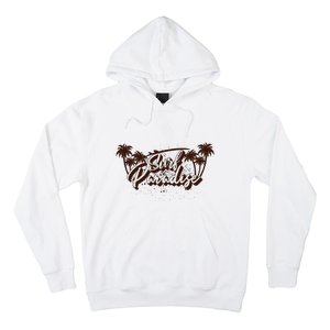 Surfing Surf Paradise Palm Beach Tropical Gift Hoodie