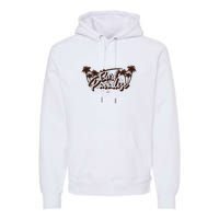 Surfing Surf Paradise Palm Beach Tropical Gift Premium Hoodie