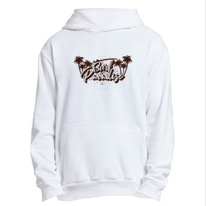 Surfing Surf Paradise Palm Beach Tropical Gift Urban Pullover Hoodie