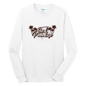 Surfing Surf Paradise Palm Beach Tropical Gift Tall Long Sleeve T-Shirt