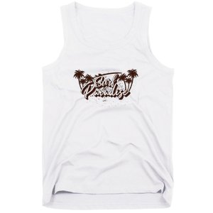 Surfing Surf Paradise Palm Beach Tropical Gift Tank Top