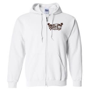 Surfing Surf Paradise Palm Beach Tropical Gift Full Zip Hoodie