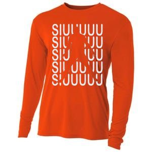 Siuuuu Soccer Present For Soccer Cooling Performance Long Sleeve Crew