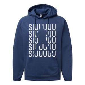 Siuuuu Soccer Present For Soccer Performance Fleece Hoodie