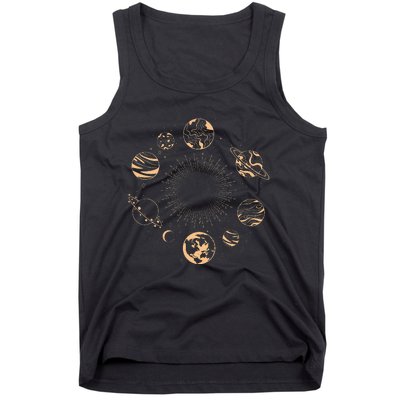 Solar System Planets Space Science Galaxy Astrology Universe Tank Top