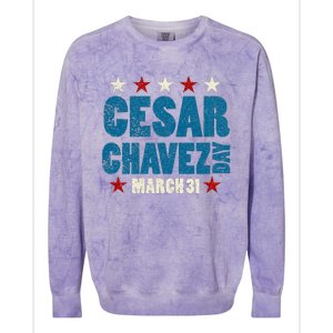 Si Se Puede I Cesar Chavez Day funny quote Colorblast Crewneck Sweatshirt