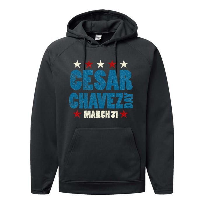 Si Se Puede I Cesar Chavez Day funny quote Performance Fleece Hoodie