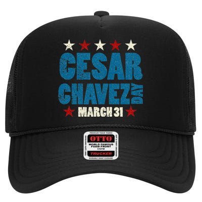 Si Se Puede I Cesar Chavez Day funny quote High Crown Mesh Back Trucker Hat