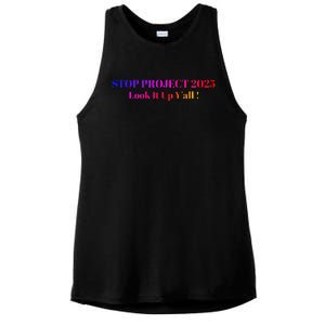 Stop Stop Project 2025 Look It Up Y’All Ladies PosiCharge Tri-Blend Wicking Tank