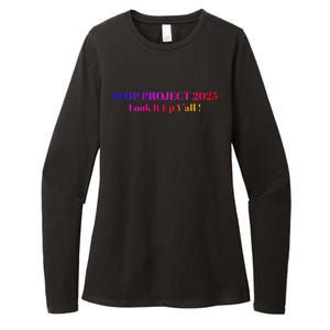 Stop Stop Project 2025 Look It Up Y’All Womens CVC Long Sleeve Shirt