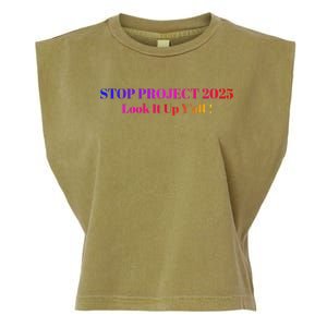 Stop Stop Project 2025 Look It Up Y’All Garment-Dyed Women's Muscle Tee