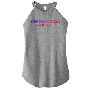 Stop Stop Project 2025 Look It Up Y’All Women's Perfect Tri Rocker Tank