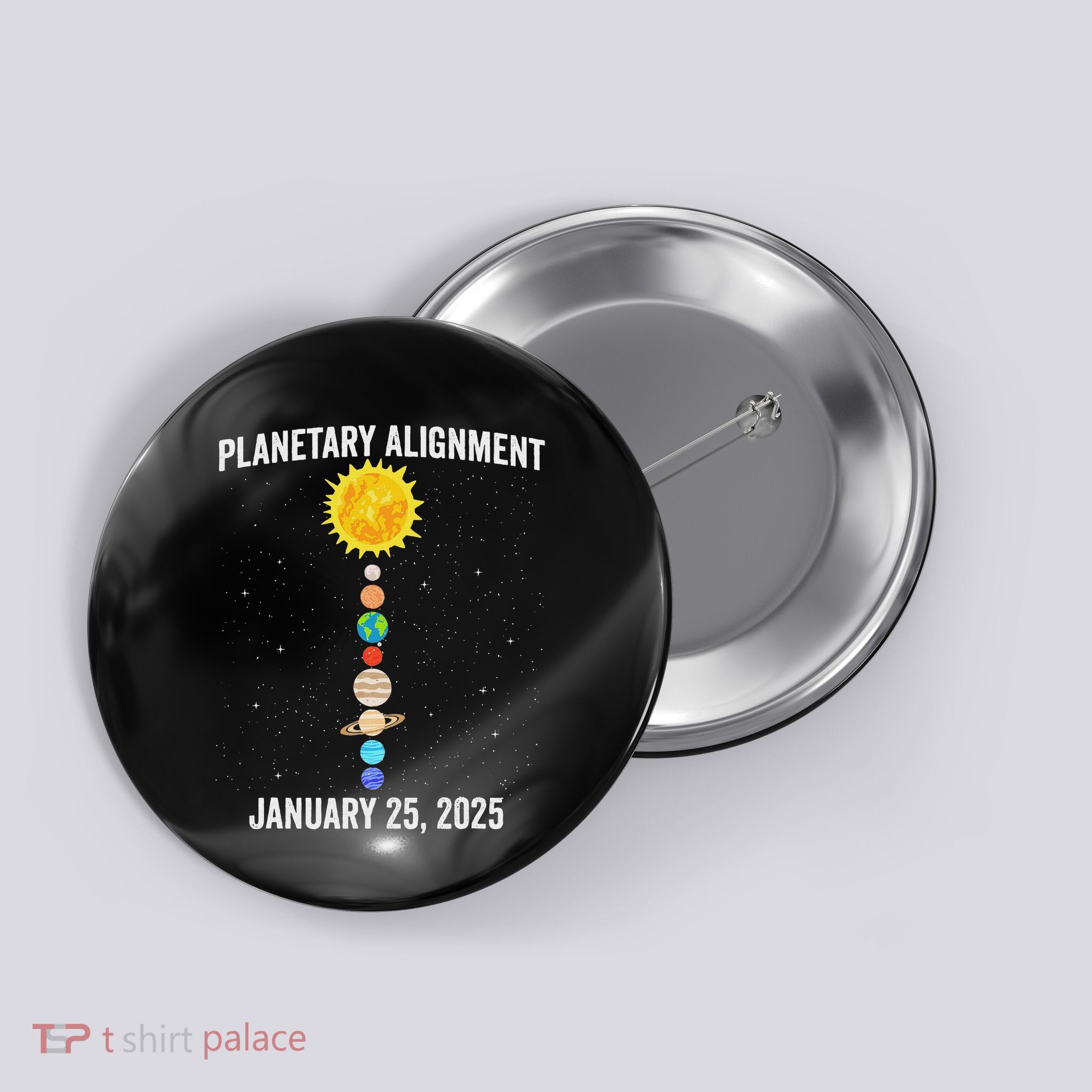 System Solar Planets Planetary Alignment January 25th 2025 Button