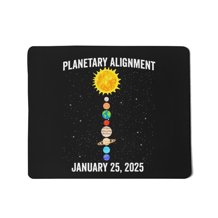 System Solar Planets Planetary Alignment January 25th 2025 Mousepad