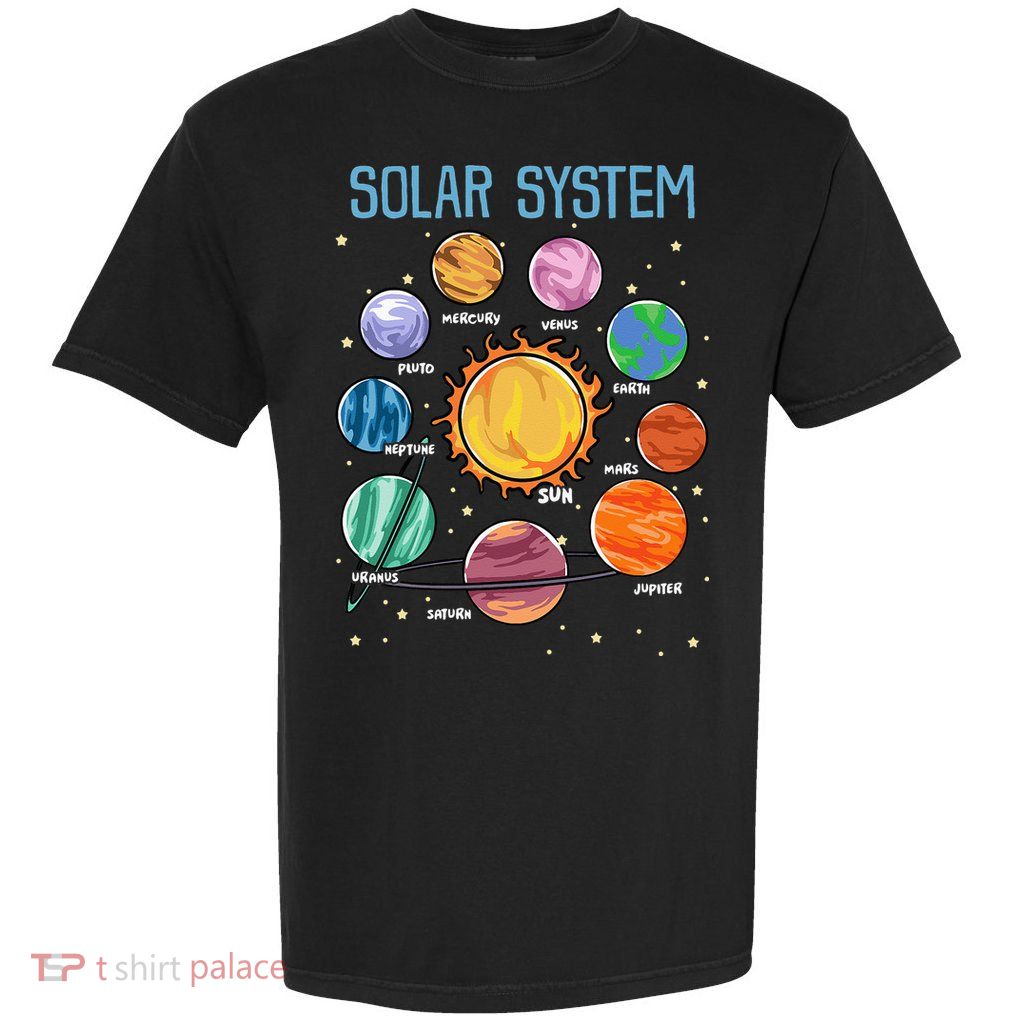 Solar System Planets Science Space STEM Kids Garment-Dyed Heavyweight T-Shirt