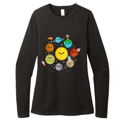 Solar System Planets Astronomy Space Science Womens CVC Long Sleeve Shirt