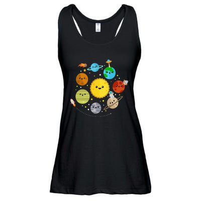 Solar System Planets Astronomy Space Science Ladies Essential Flowy Tank