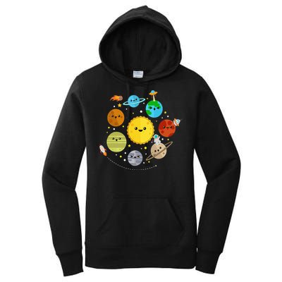 Solar System Planets Astronomy Space Science Women's Pullover Hoodie