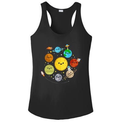 Solar System Planets Astronomy Space Science Ladies PosiCharge Competitor Racerback Tank