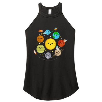 Solar System Planets Astronomy Space Science Women's Perfect Tri Rocker Tank