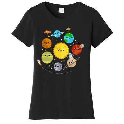 Solar System Planets Astronomy Space Science Women's T-Shirt