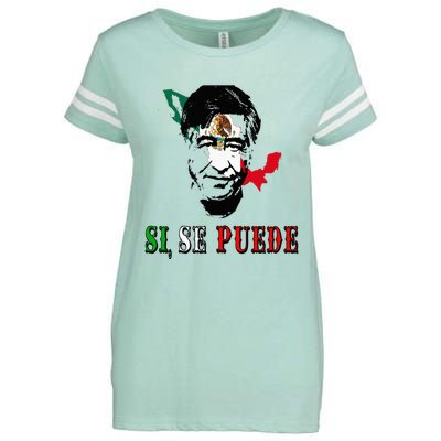 Si Se Puede Cesar Chavez Day Mexican Labor Pride TX Enza Ladies Jersey Football T-Shirt