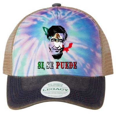 Si Se Puede Cesar Chavez Day Mexican Labor Pride TX Legacy Tie Dye Trucker Hat