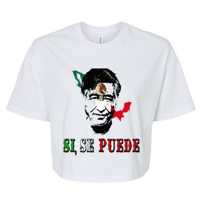 Si Se Puede Cesar Chavez Day Mexican Labor Pride TX Bella+Canvas Jersey Crop Tee