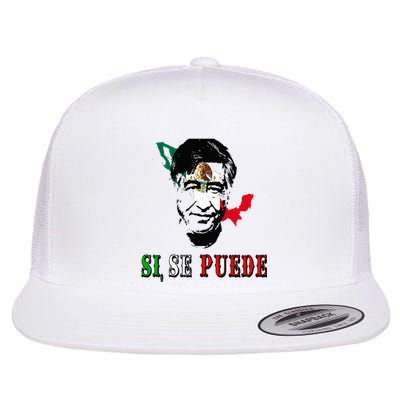 Si Se Puede Cesar Chavez Day Mexican Labor Pride TX Flat Bill Trucker Hat