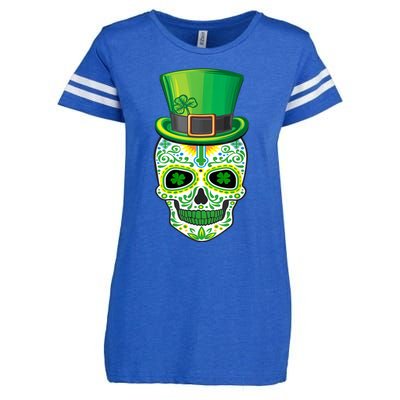 Skull St Patricks Day Irish Funny Saint Patricks Day of Dead Enza Ladies Jersey Football T-Shirt