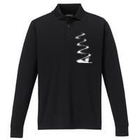 Skier Shredding Powder Snow Deep Snow Backcountry Rider Performance Long Sleeve Polo