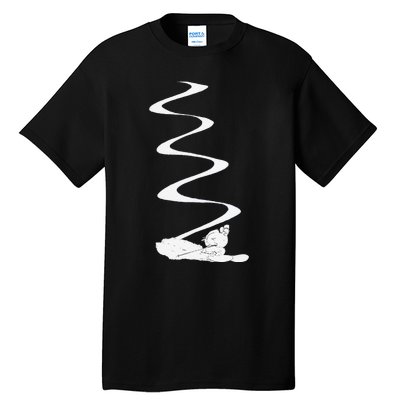 Skier Shredding Powder Snow Deep Snow Backcountry Rider Tall T-Shirt