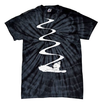 Skier Shredding Powder Snow Deep Snow Backcountry Rider Tie-Dye T-Shirt