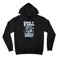 Silent Speed Powerful Impact Electric Car Driver Design Hoodie