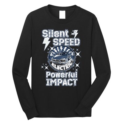 Silent Speed Powerful Impact Electric Car Driver Design Long Sleeve Shirt