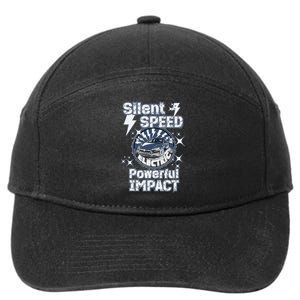 Silent Speed Powerful Impact Electric Car Driver Design 7-Panel Snapback Hat