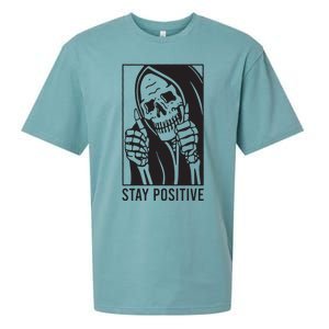 Skull Stay Positive Sueded Cloud Jersey T-Shirt