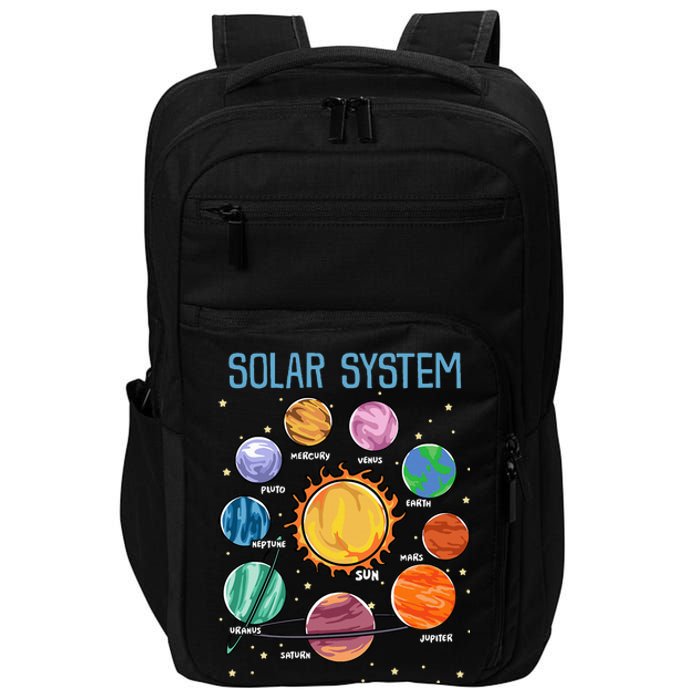 Solar System Planets Science Space Stem Impact Tech Backpack