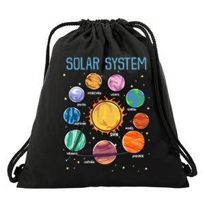 Solar System Planets Science Space Stem Drawstring Bag