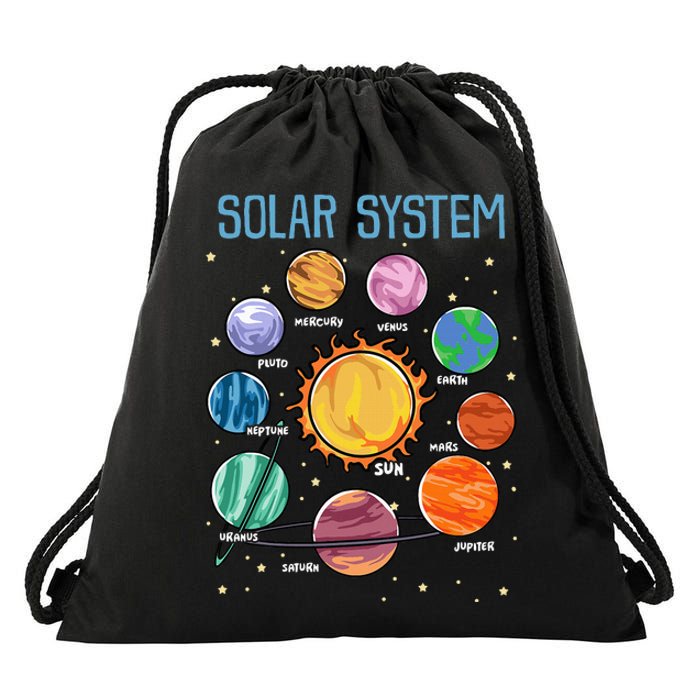 Solar System Planets Science Space Stem Drawstring Bag