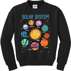 Solar System Planets Science Space Stem Kids Sweatshirt