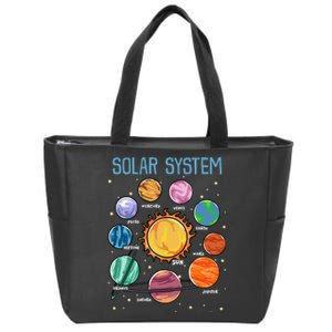 Solar System Planets Science Space Stem Zip Tote Bag