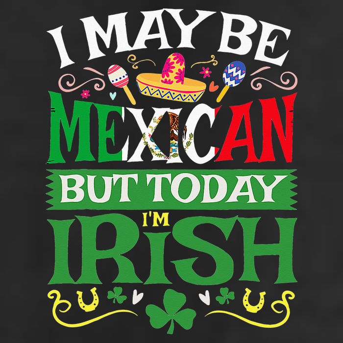 St Saint Patrick's Day Mexican Latino Beer Shamrock 7 Panel Mesh Trucker Snapback Hat