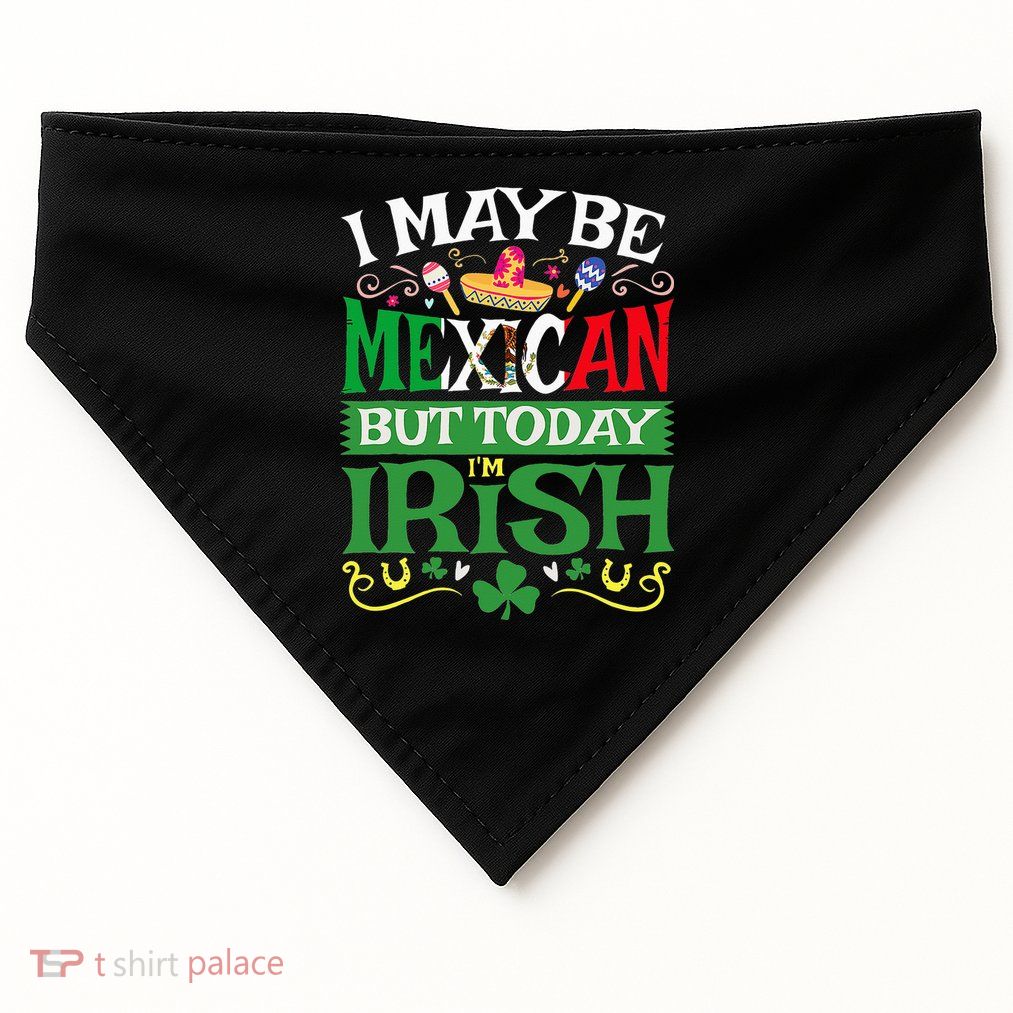 St Saint Patrick's Day Mexican Latino Beer Shamrock USA-Made Doggie Bandana